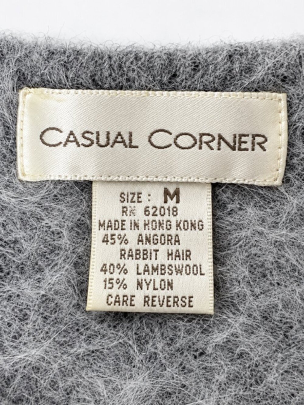 Vintage 80's Casual Corner Angora Lambswool Argyle Sweater Size M Made Hong Kong - Picture 4 of 6